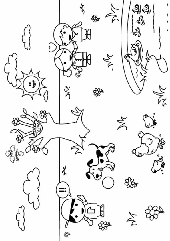 Cute Free Springs Coloring Page