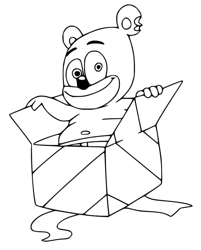 Cute Gummy Bear Coloring Page
