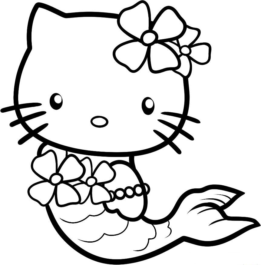 Cute Hello Kitty S As A Mermaid Coloring Page