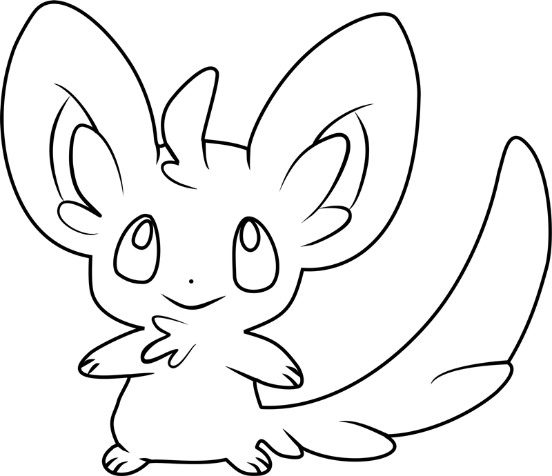 Cute Minccino Pokemon Coloring Page