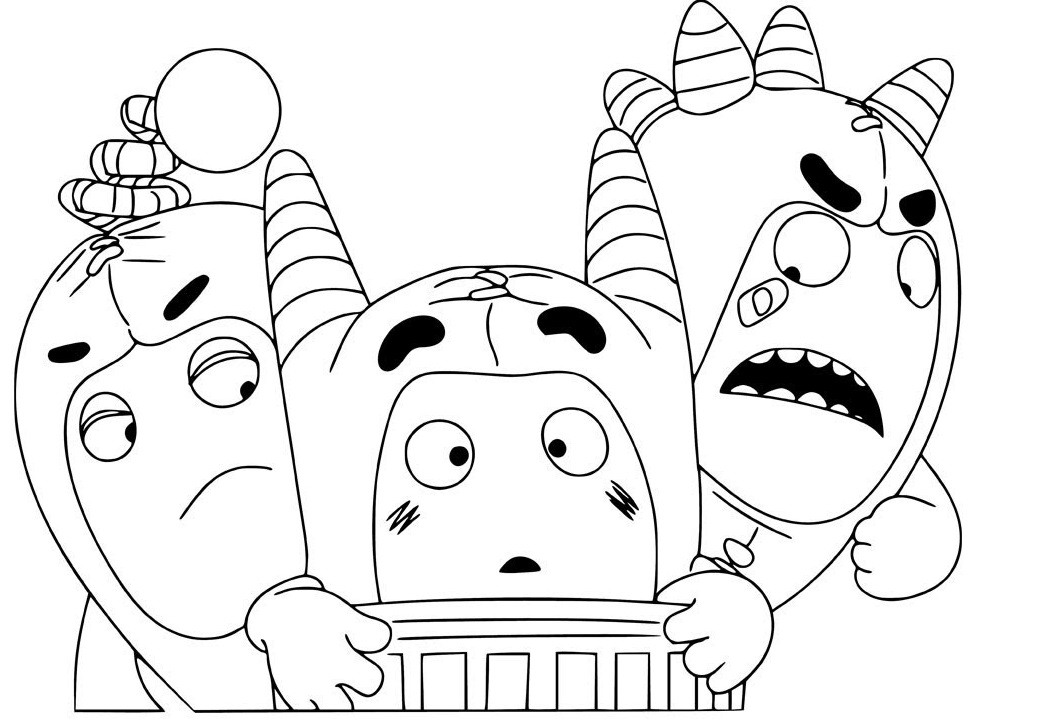 Cute Oddbods Coloring Page