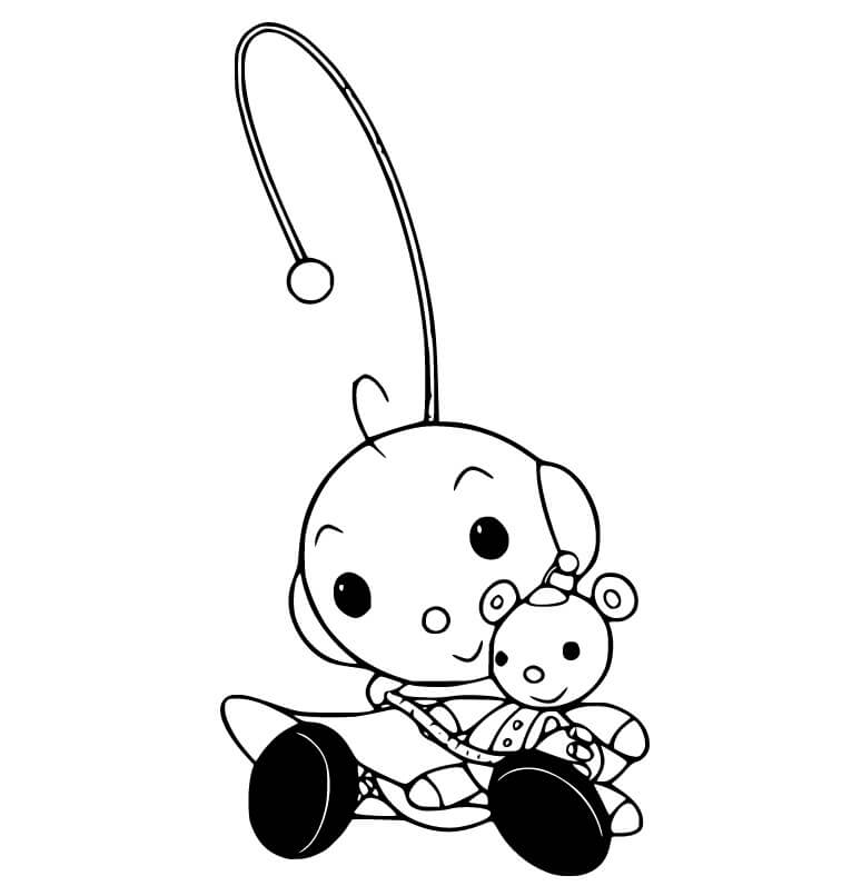 Cute Olie Polie Coloring Page