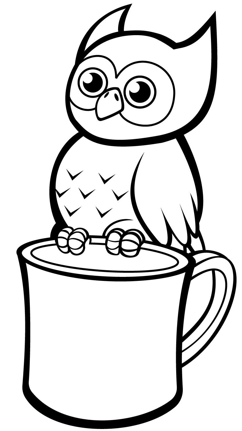 Cute Owl On A Mug