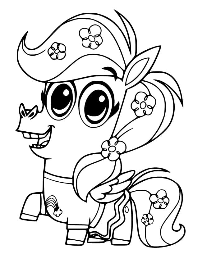 Cute Peg from Corn and Peg Coloring Page