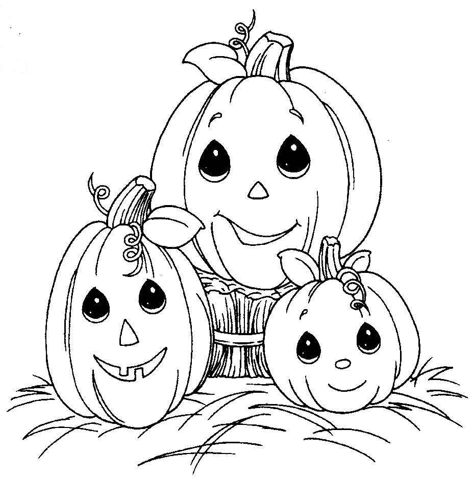 Cute Pumpkin Coloring Page