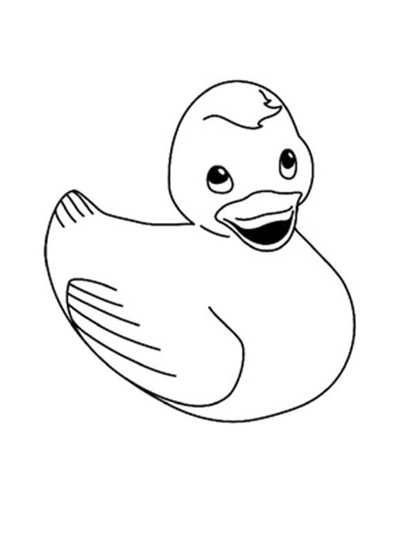 Cute Rubber Ducks Coloring Page