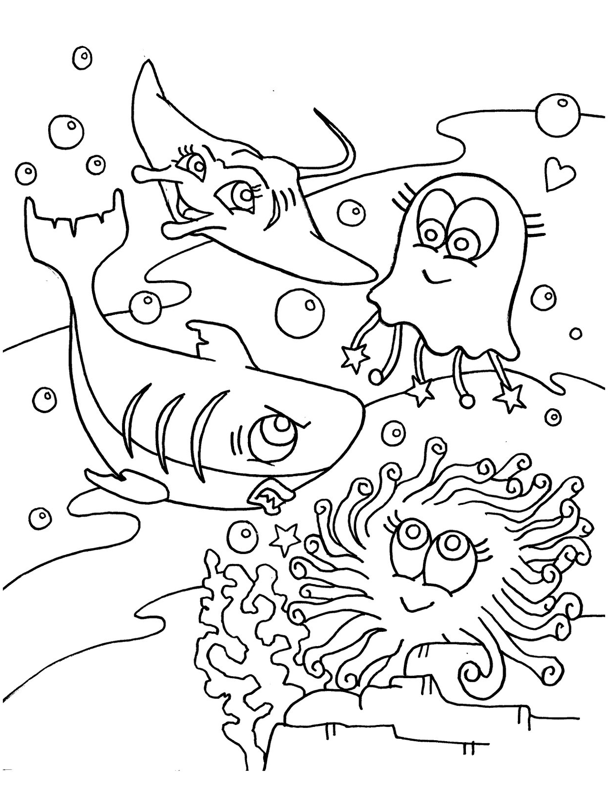 Cute S Of Sea Animals8e91 Coloring Page