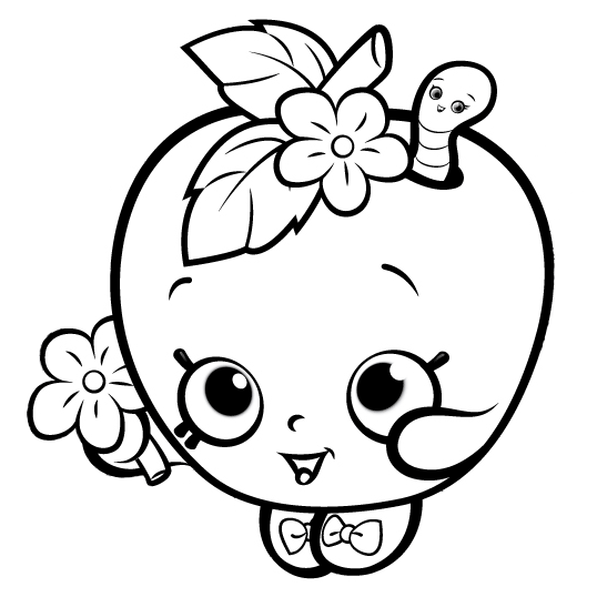 Cute Shopkins For Girls Coloring Page