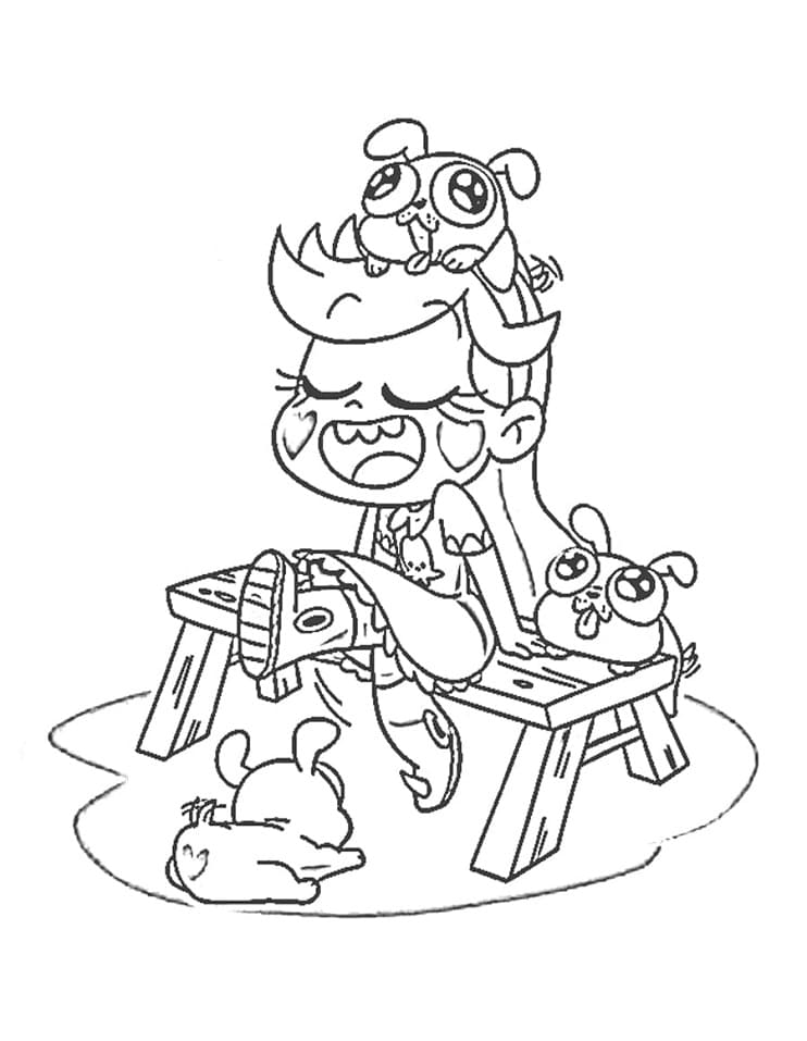 Cute Star Butterfly Coloring Page