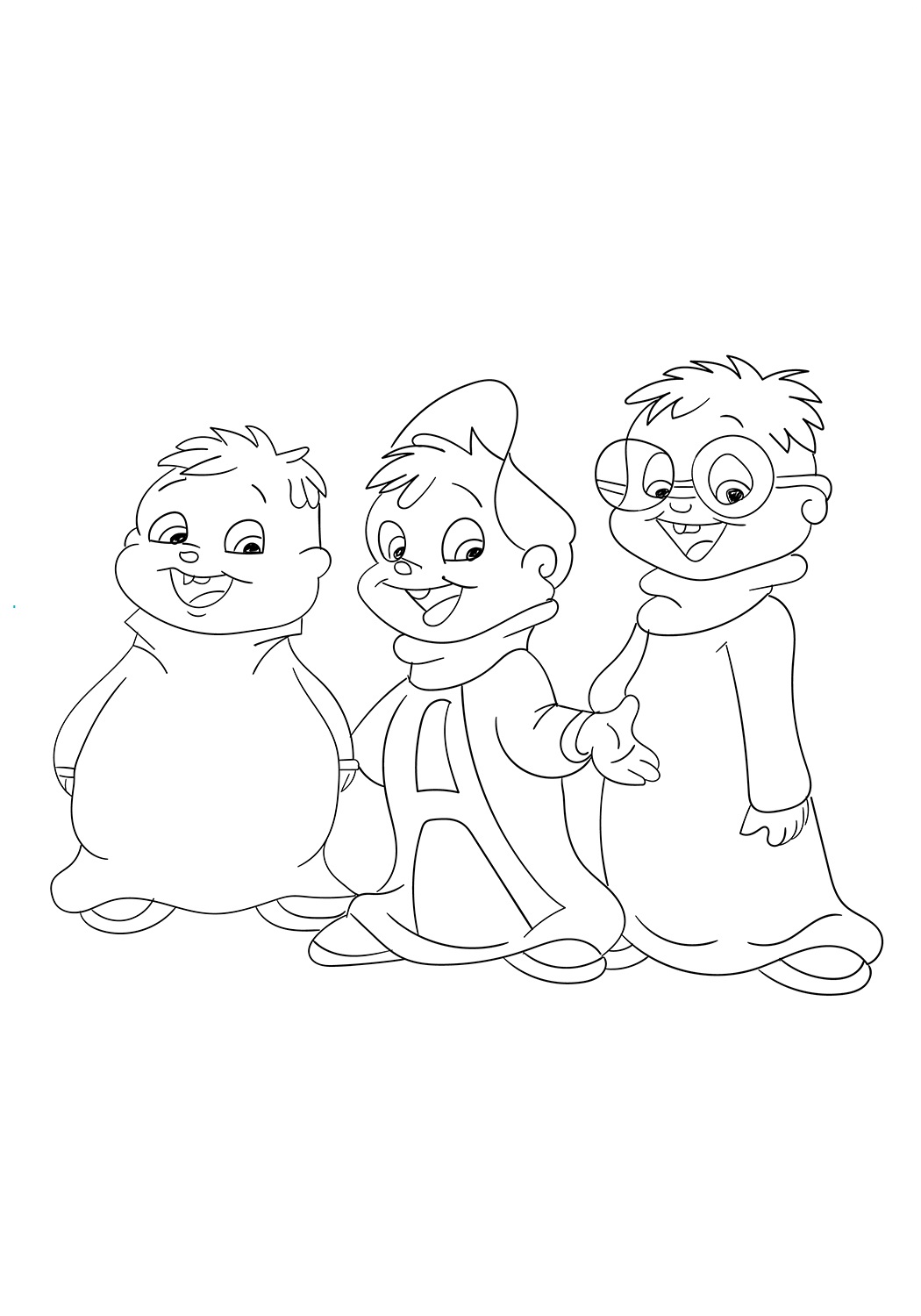 Cute The Chipmunks Coloring Page