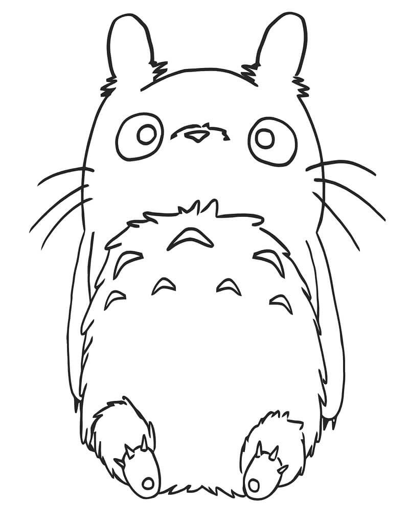 Cute Totoro 1 Coloring Page