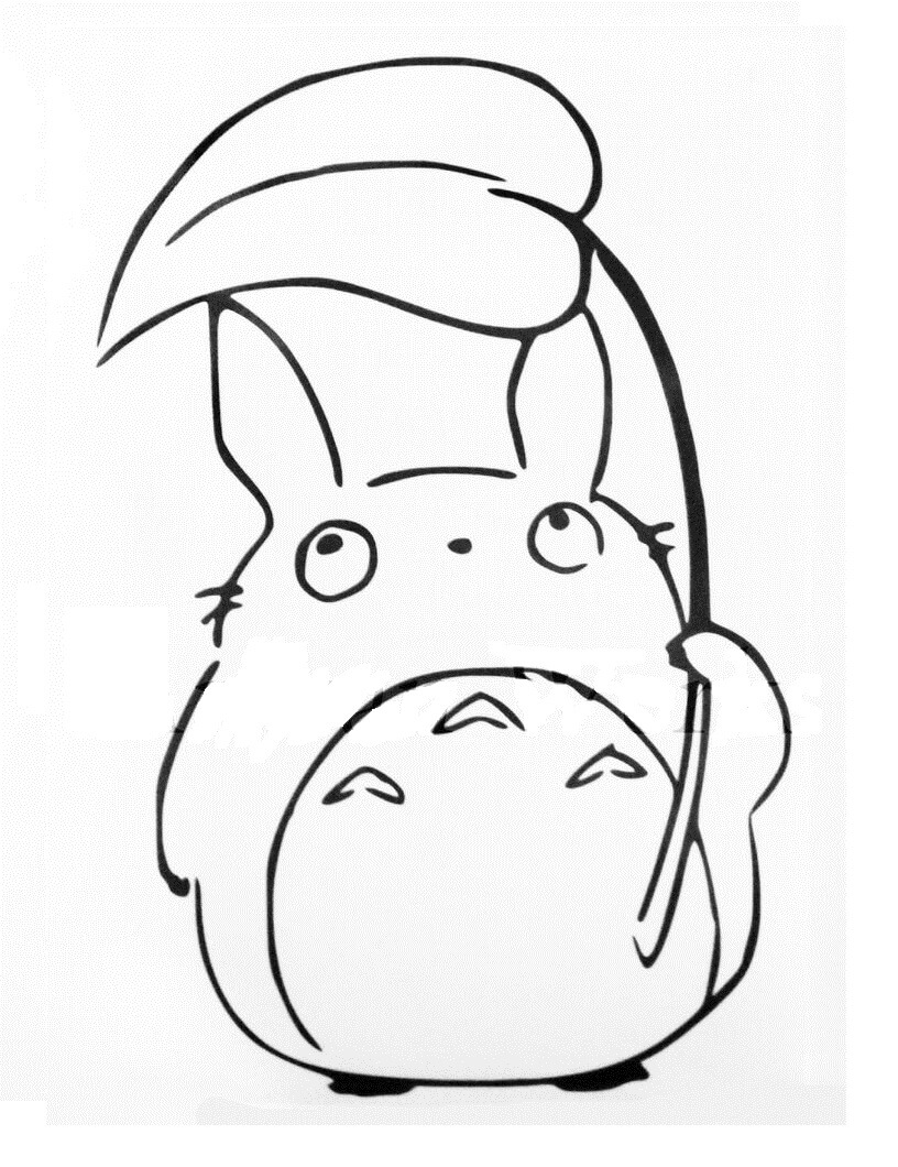 Cute Totoro 4 Coloring Page