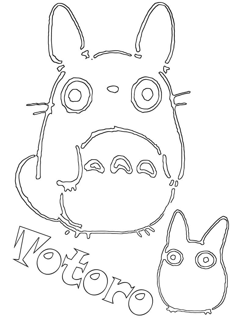 Cute Totoro Coloring Page