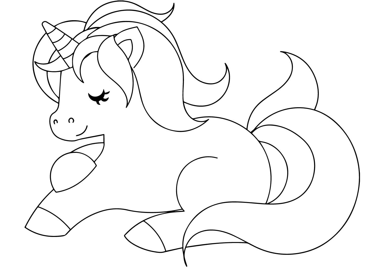 Cute Unicorn Coloring Pages   Coloring Cool