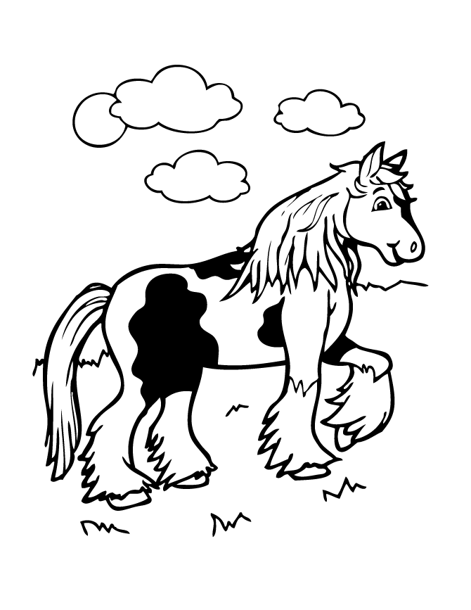 Cute_horse_coloring_page Coloring Page