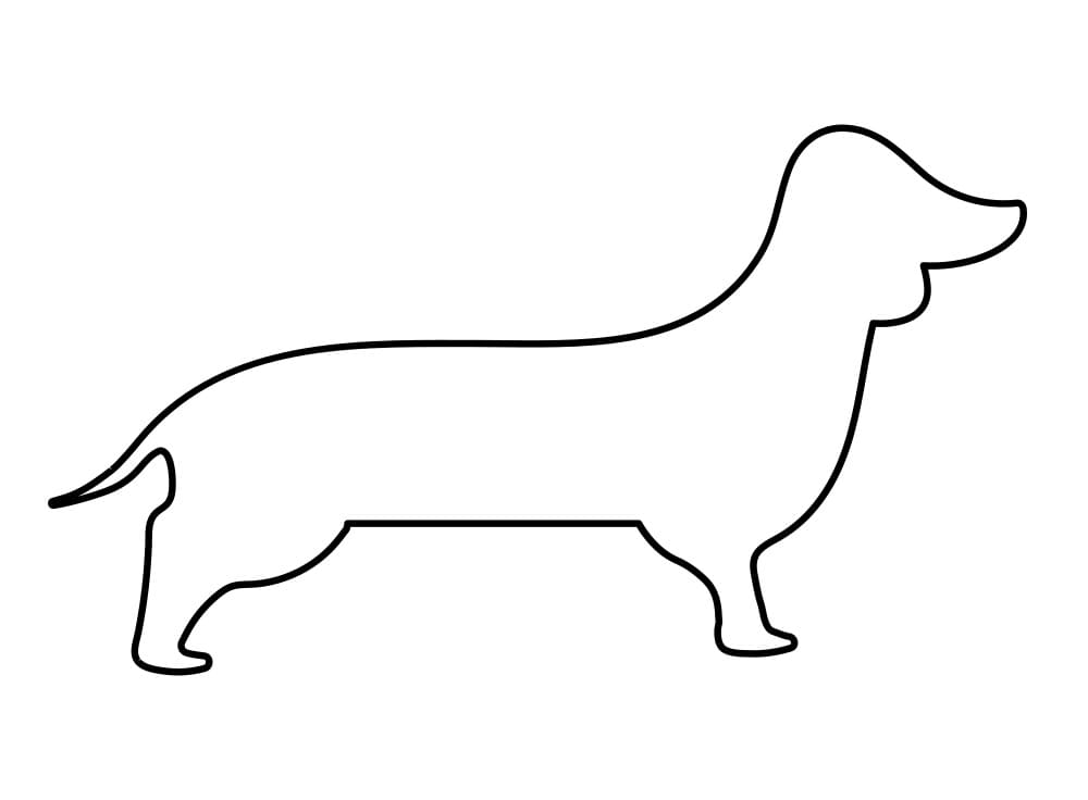 Dachshund Outline 1 Coloring Page