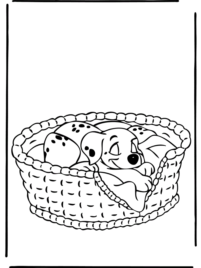 Dalmatian In A Basket A201