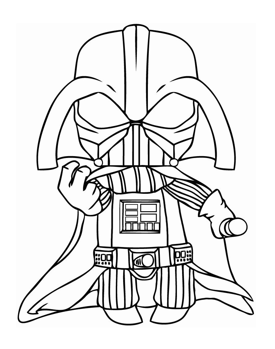 Darth Vader Chibi Coloring Page
