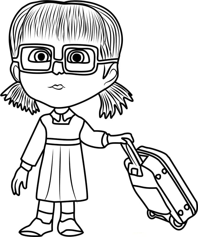 Dasha from Masha and the Bear Coloring Page