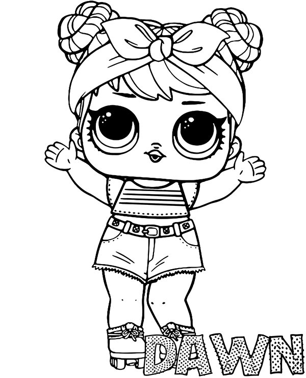 Dawn Lol Doll Coloring Page