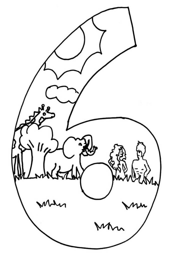 Day 6 of Creation Cool Coloring Page
