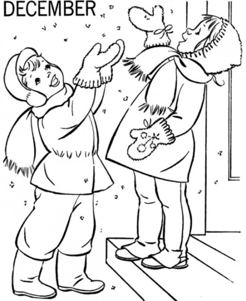 December Winter S For Girls 4cc5 Coloring Page