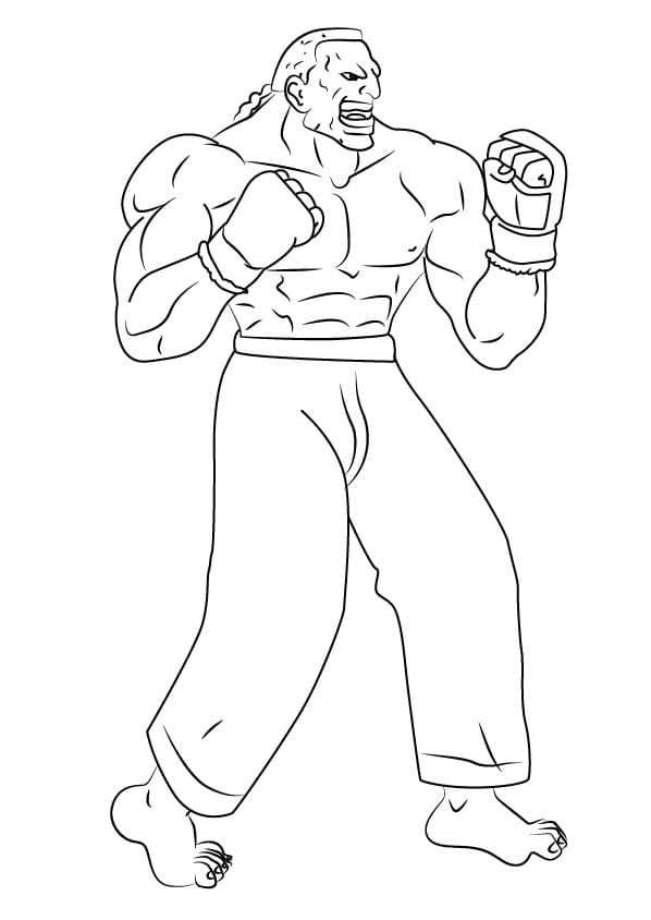 Dee Jay from Street Fighter Coloring Page