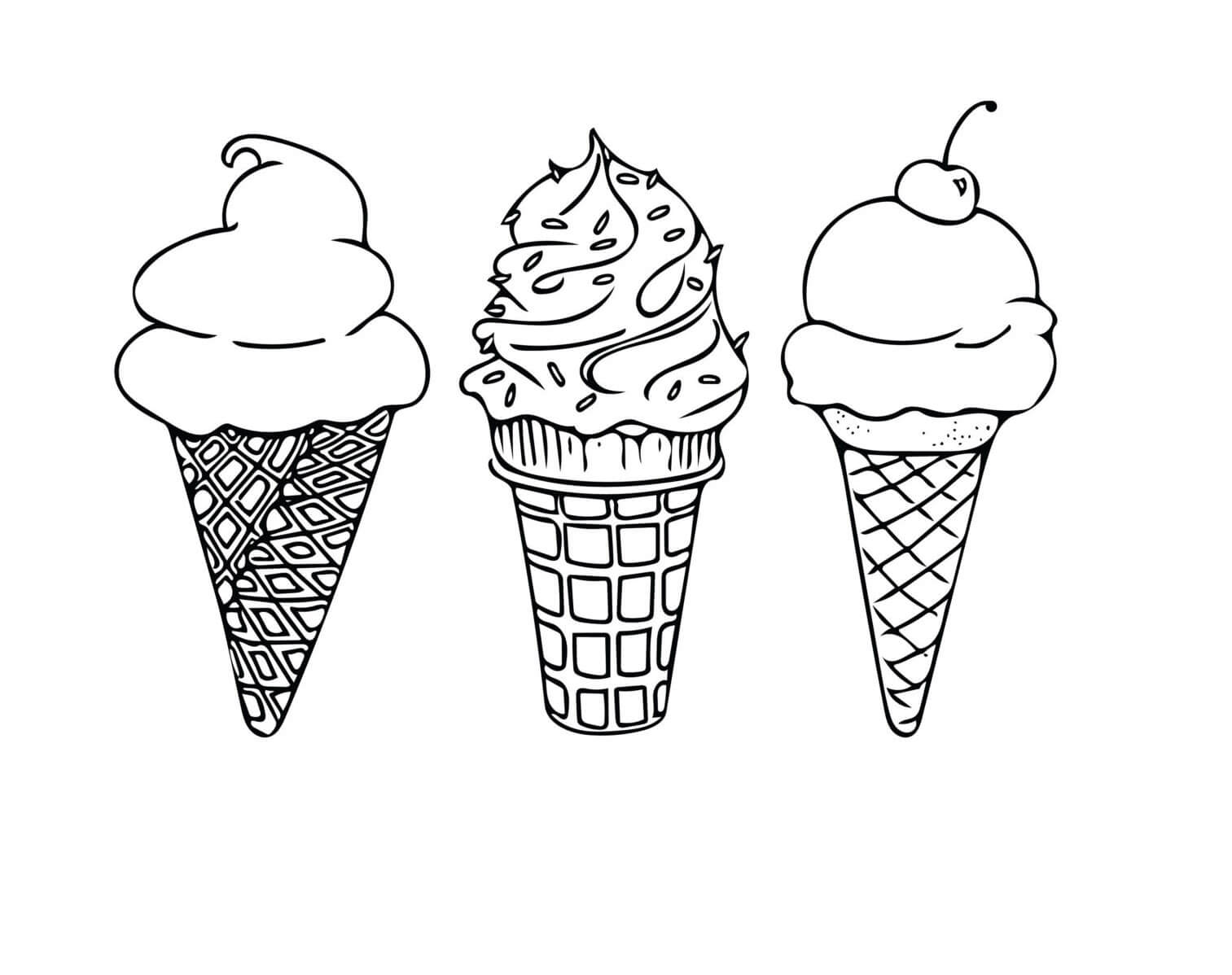 Delicious Ice Cream Coloring Pages   Coloring Cool