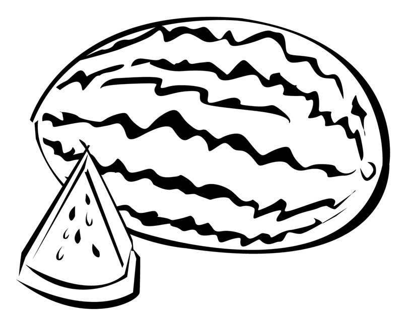 Delicious Watermelon Fruit S4571 Coloring Page