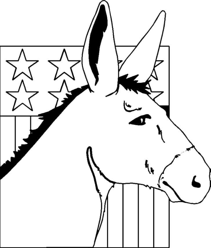 Democrat Donkey 4 Coloring Page