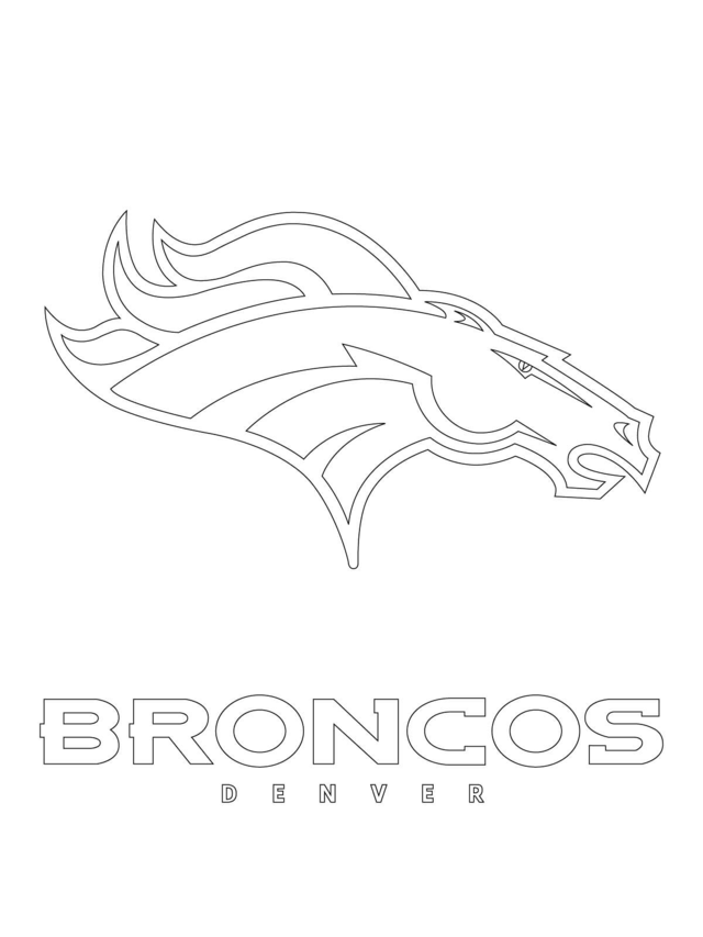Denver Broncos Logo Football Sport Coloring Page