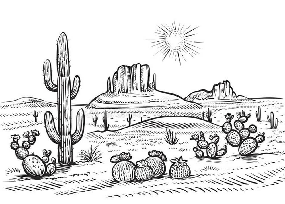 Desert 1 Coloring Page