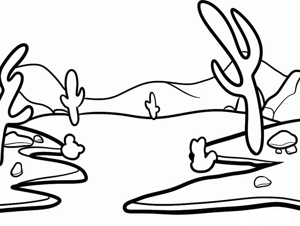 Desert 2 Coloring Page