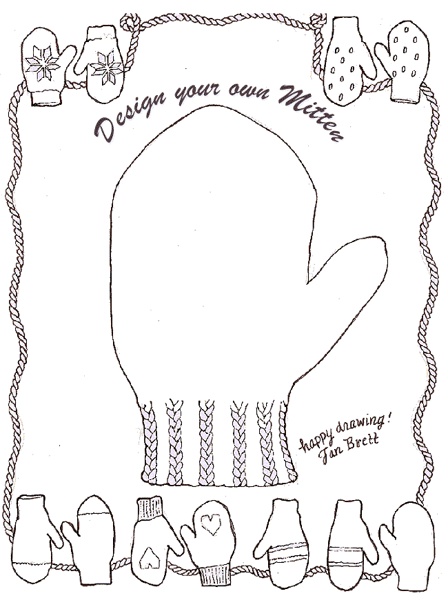 Design Your Own Mitten By Jan Brett Coloring Page