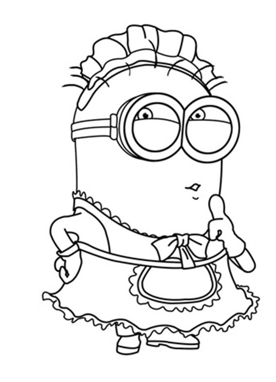 Despicable Me S Free Minion Coloring Page