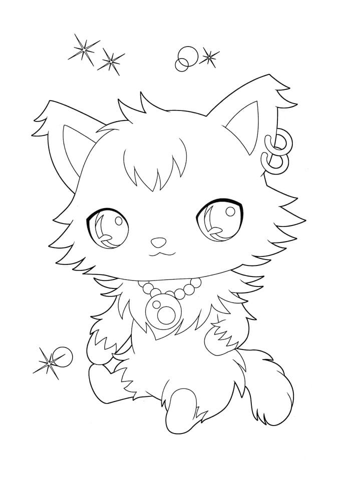 Dian from Jewelpets Coloring Page