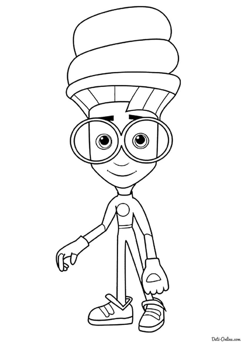 Digit from The Fixies Coloring Page