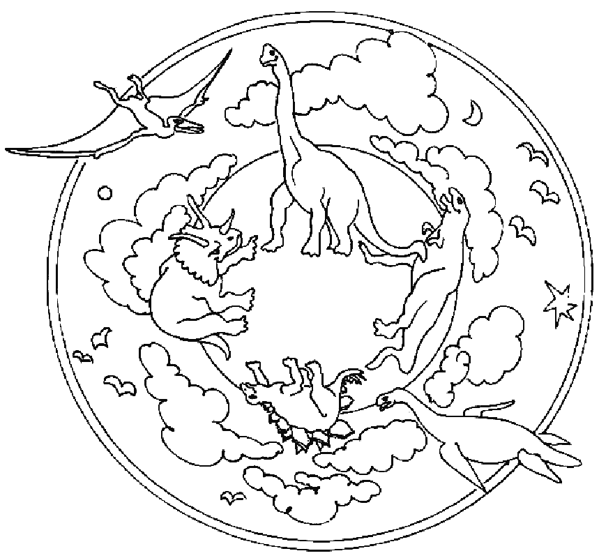 Dinosaurs Mandala S2191