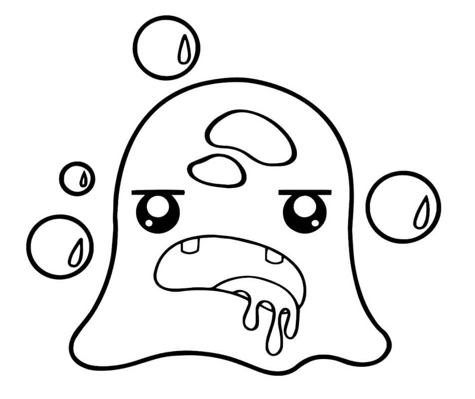 Disgruntled Slime Coloring Page