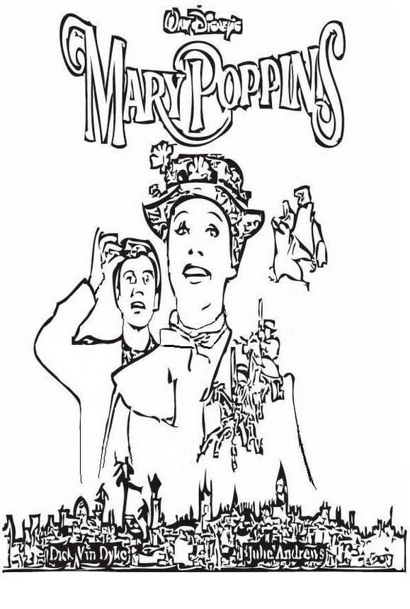 Disney’s Mary Poppins Coloring Page
