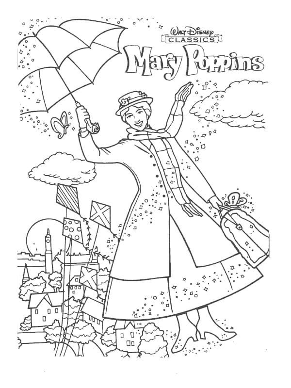 Disney Mary Poppins Coloring Page