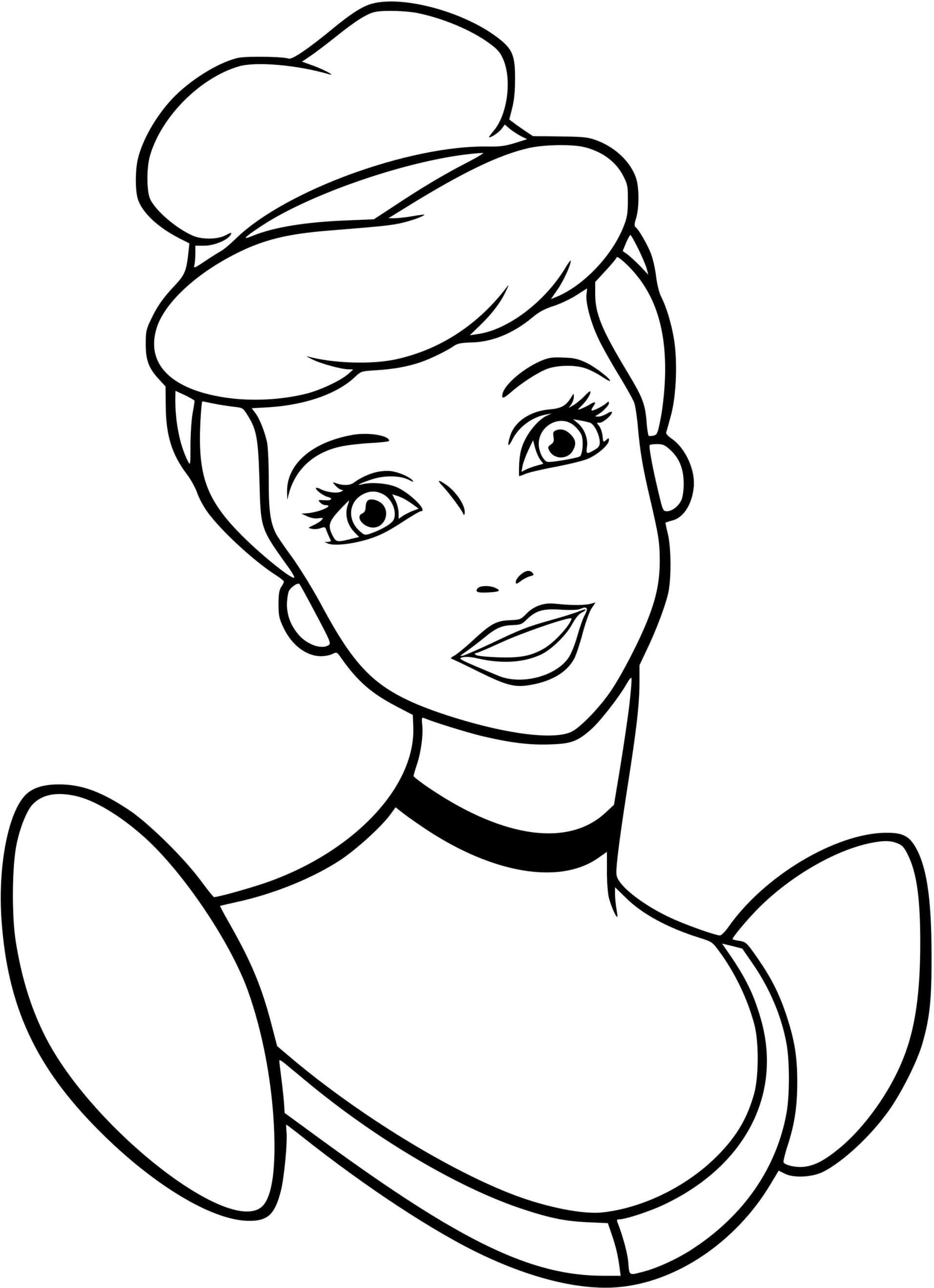 Disney Princess Cindrella Coloring Page