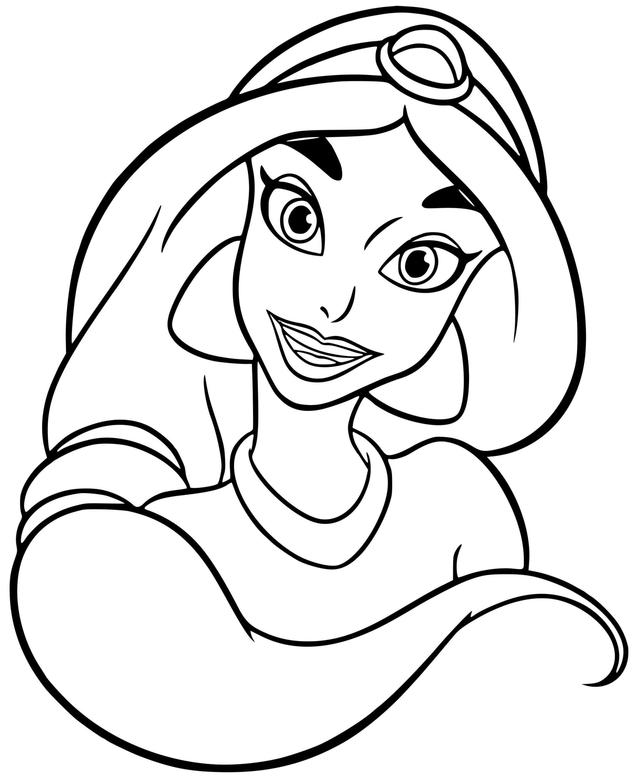 Disney Princess Jasmine From Aladdin Coloring Pages   Coloring Cool