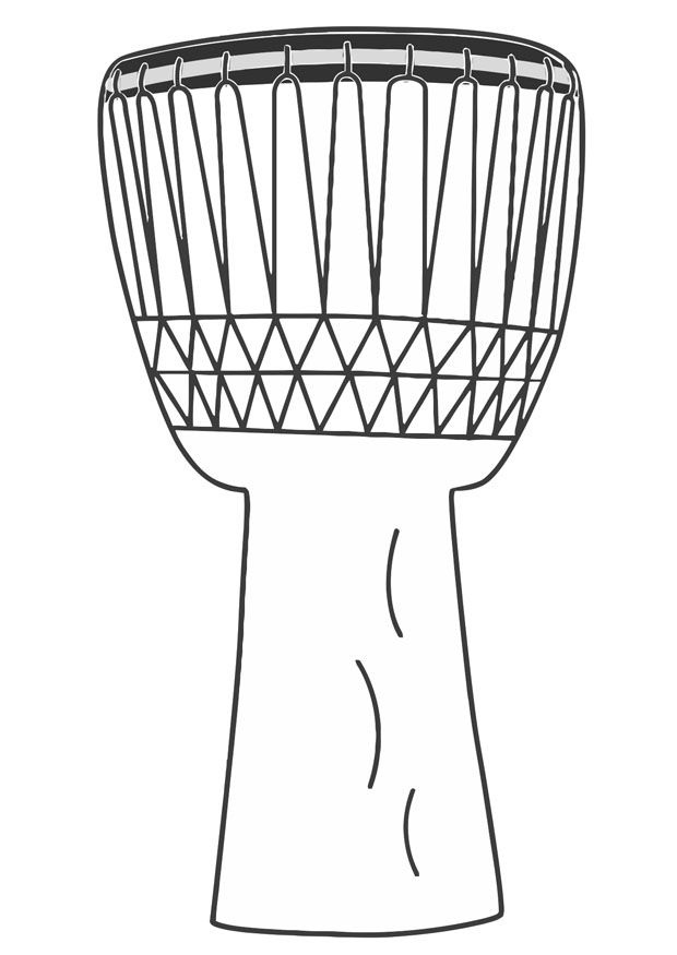 Djembe Drum Coloring Page