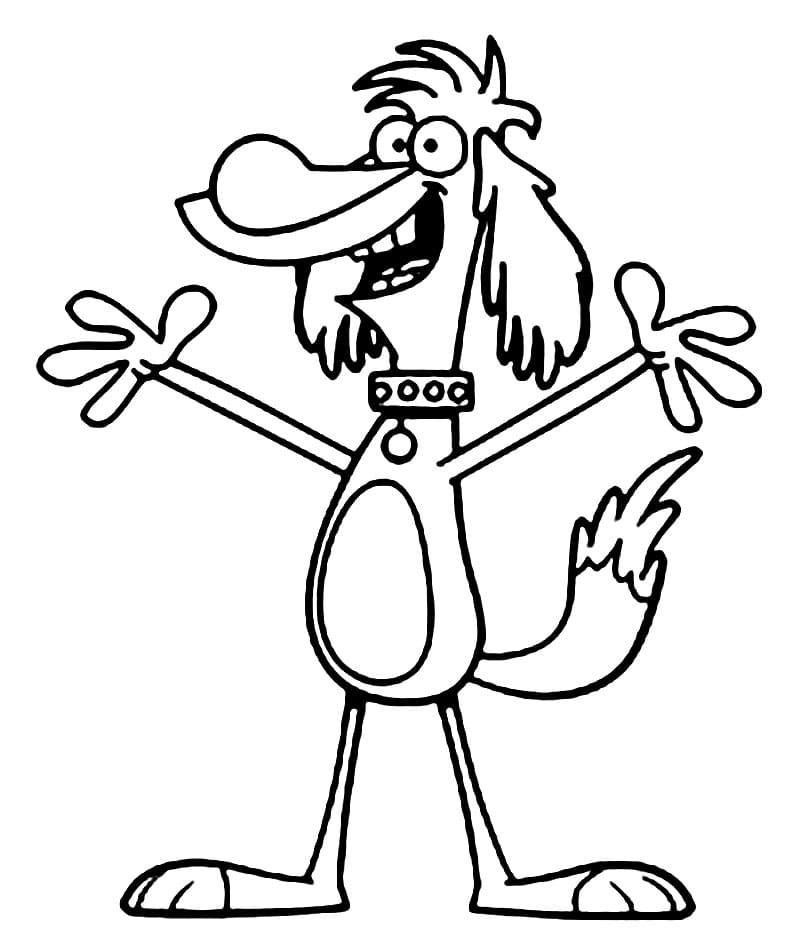 Dog Hal from Nature Cat Coloring Page