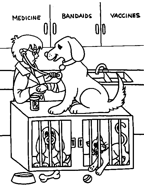 Dog In Pet Shop Animal S425e Coloring Page