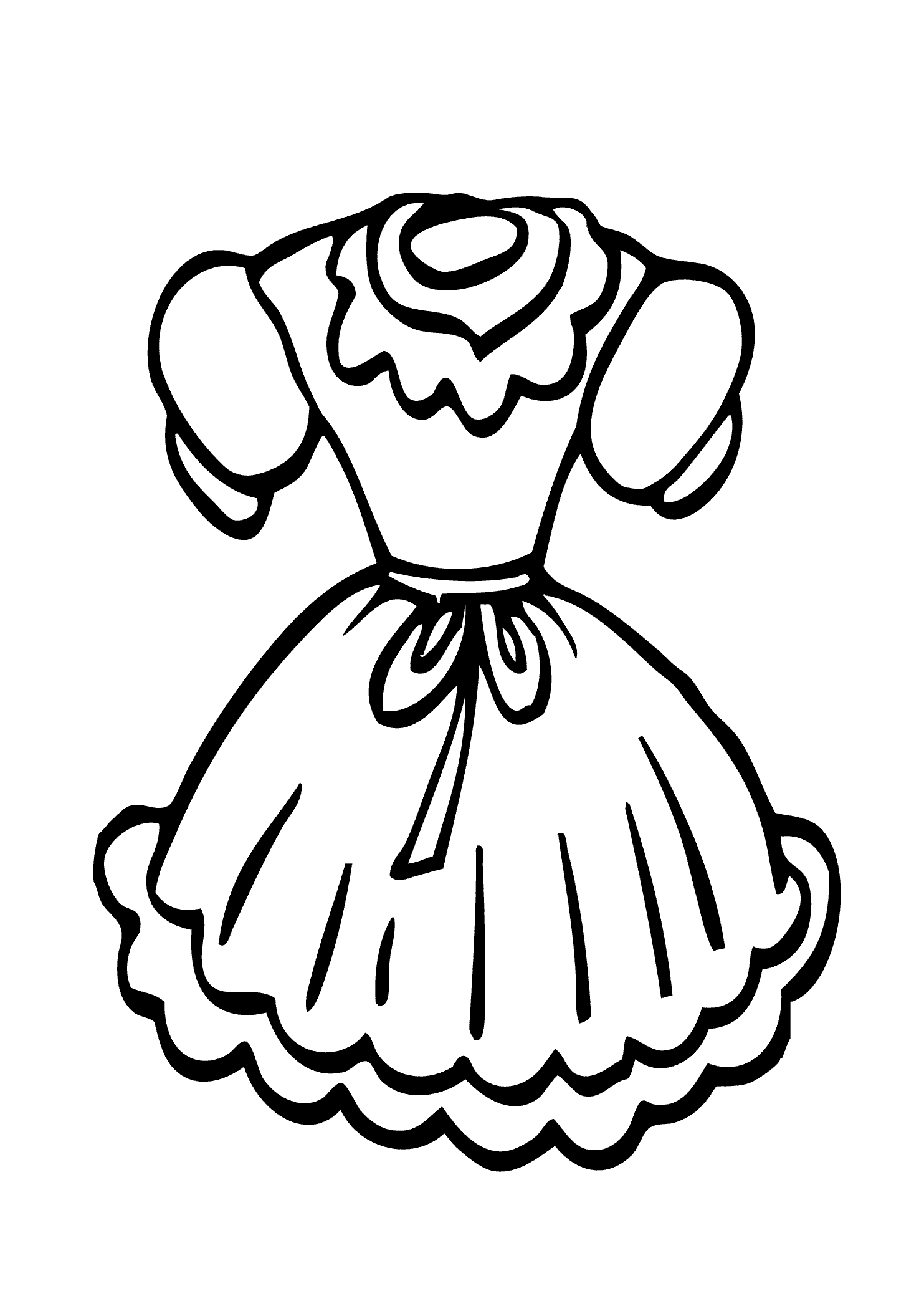 Doll Dress Coloring Page