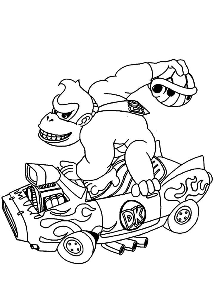 Donkey Kong Drives a Car