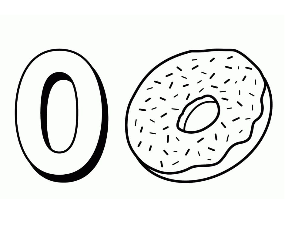 Donut and Number 0