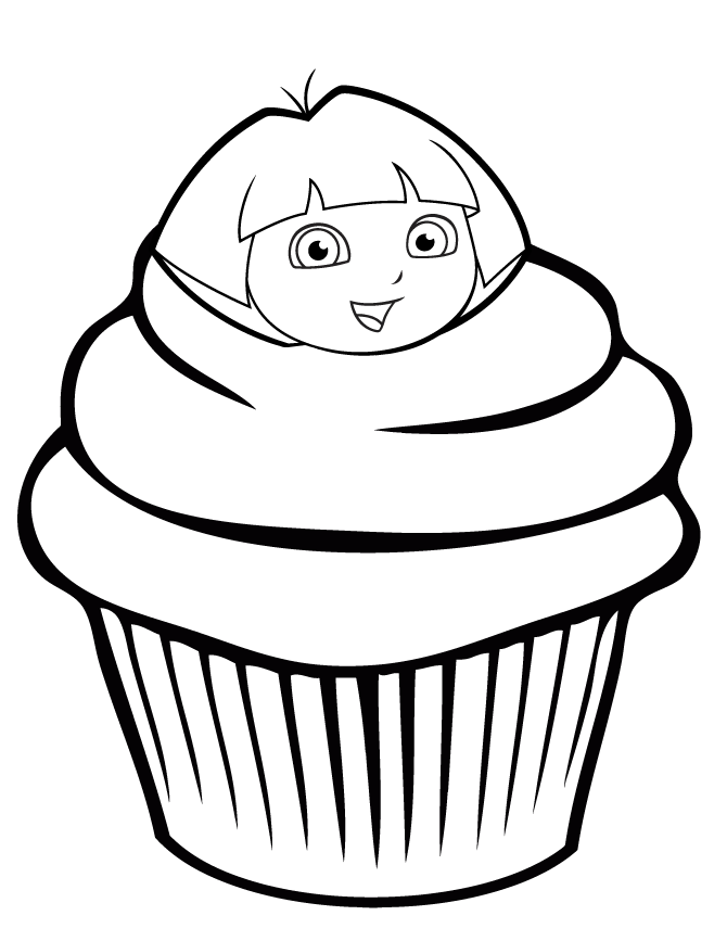 Dora The Explorer Cupcake